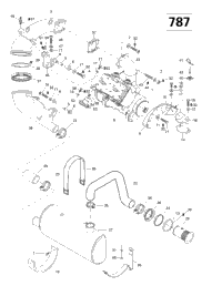 Engine Support And Muffler (787)