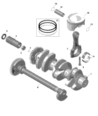 Engine - Crankshaft And Pistons - 1630 Scic