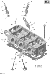 Cylinder Head - 130-155 Model Without Suspension