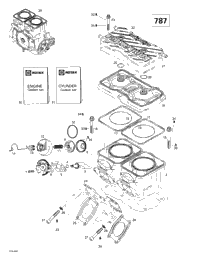 Cylinder, Exhaust Manifold (787)