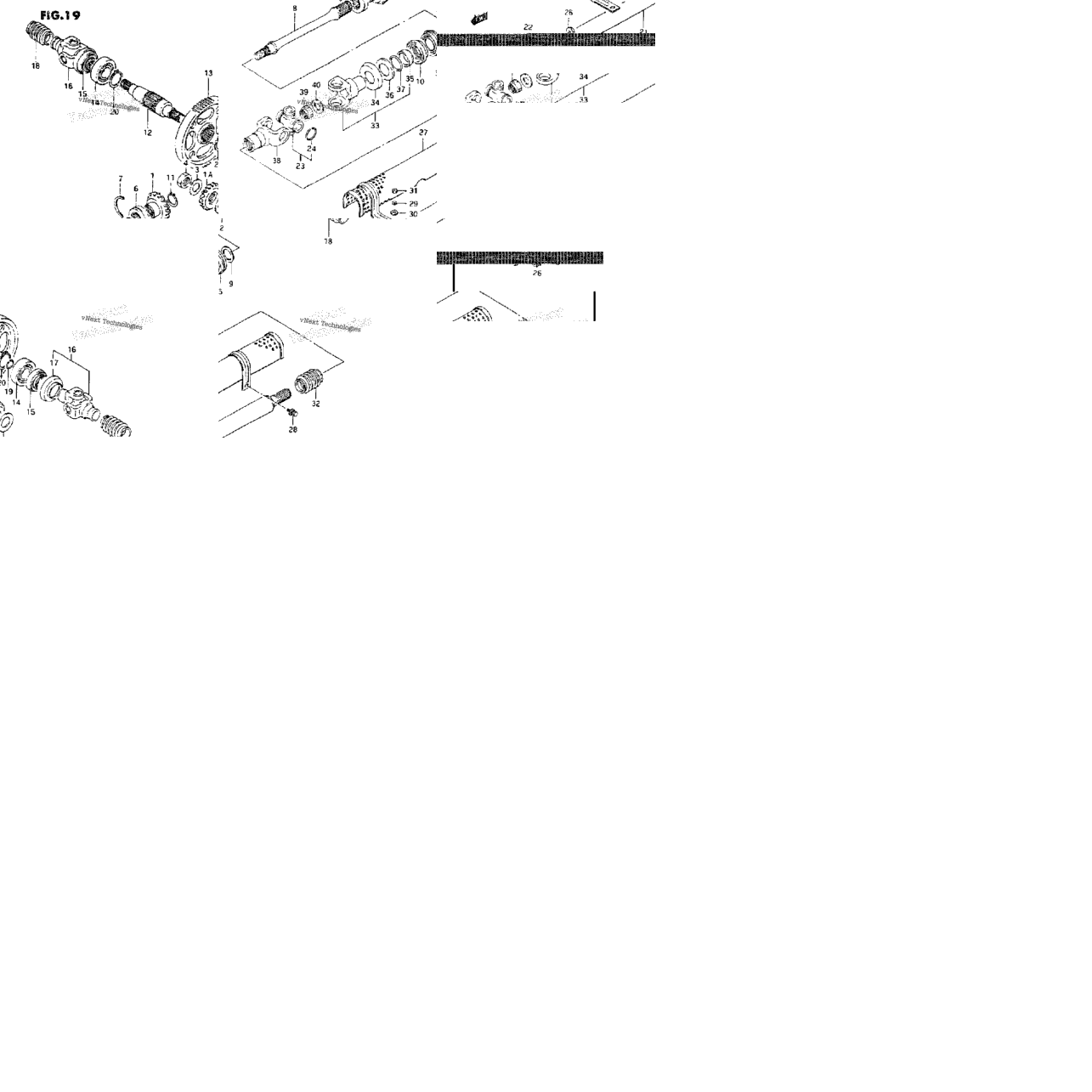 Secondary Gear -Propeller Shaft(Model M/N/P/R)