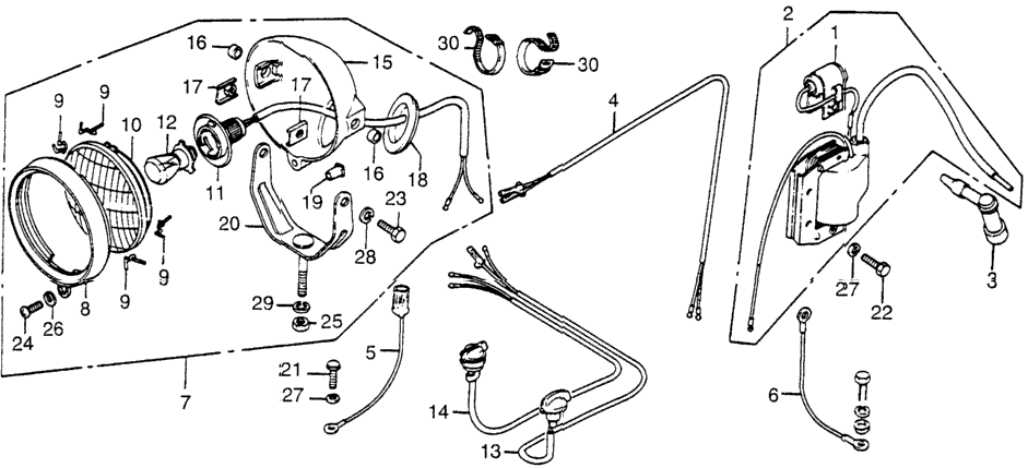 WIRE HARNESS / HEADLIGHT / SWITCH / IGNITION COIL