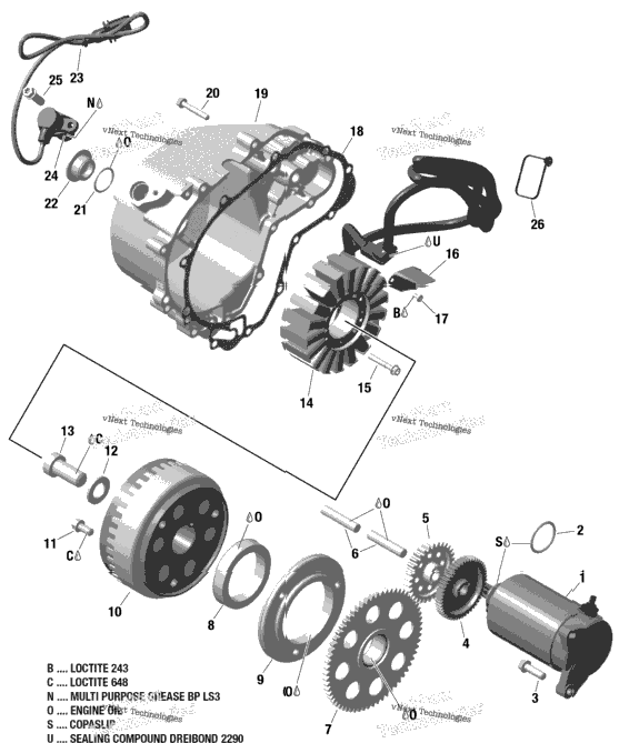 Magneto And Electric Starter - 1010R