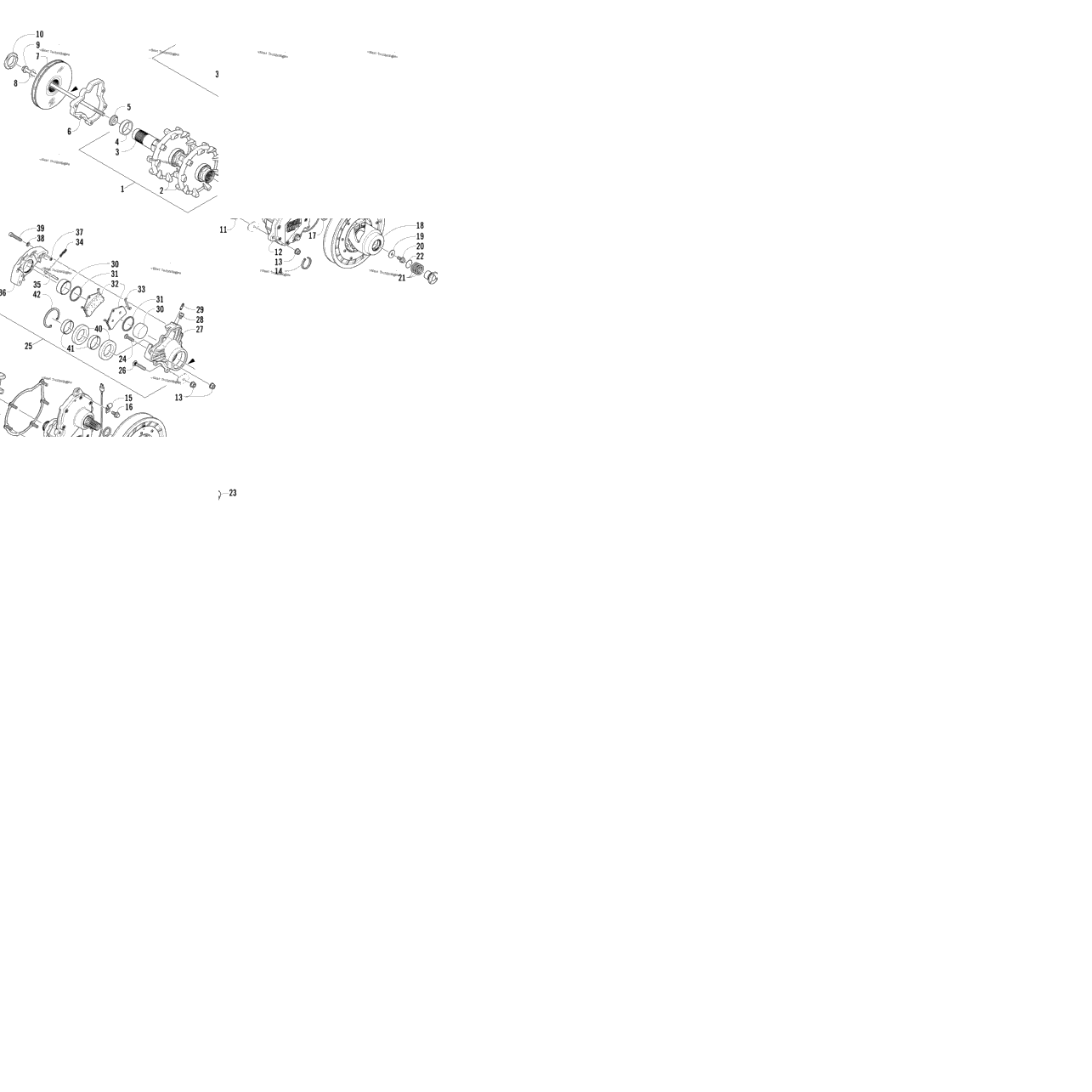 Drive Train And Brake Assemblies