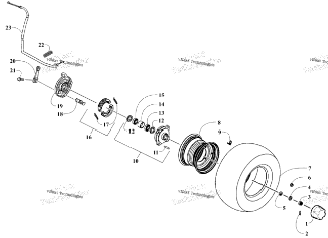 Front Wheel And Brake Assemblies