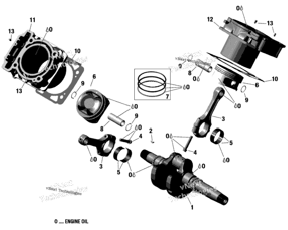 Crankshaft, Piston And Cylinder