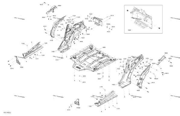 Body - 1000R - Red - Middle Section