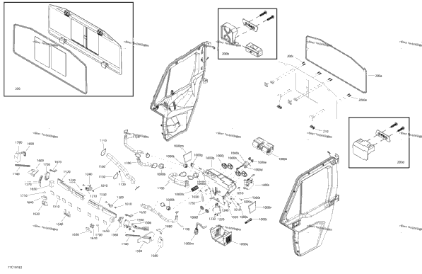 Enclosure Cab - Hd10 - Xt Cab - North America - Rear Window & Dash Section
