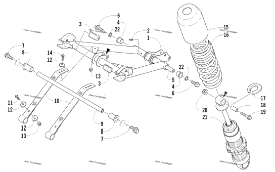 Rear Suspension Front Arm Assembly