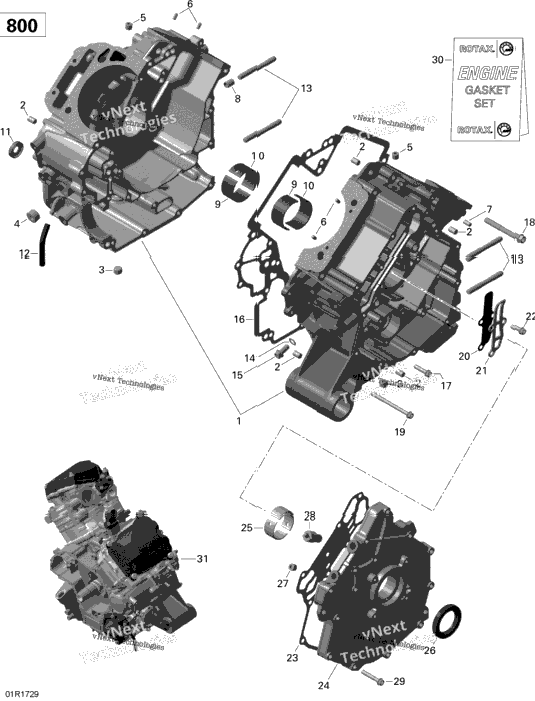 Crankcase - 800R Efi