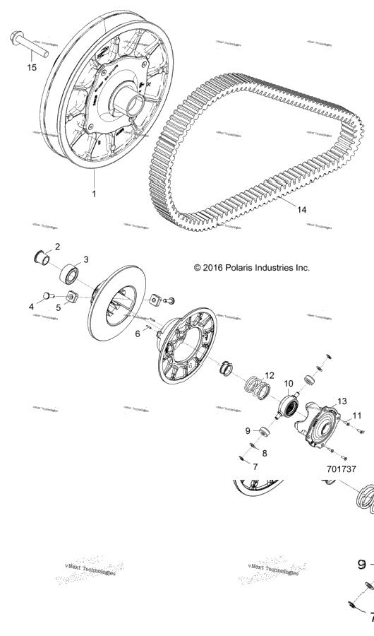 Drive Train, Secondary Clutch
