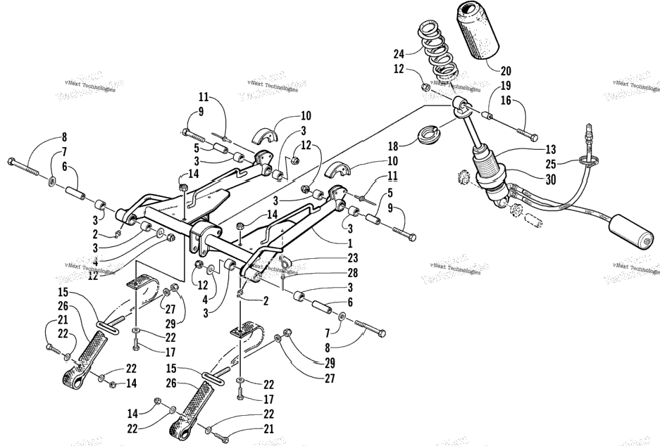 Rear Suspension Front Arm Assembly