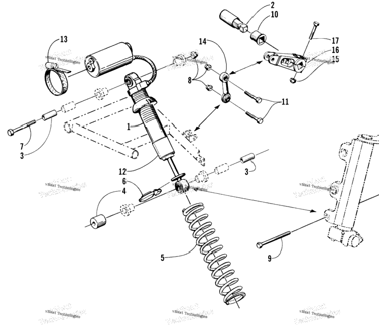 Shock Absorber And Sway Bar Assembly (Le-C)