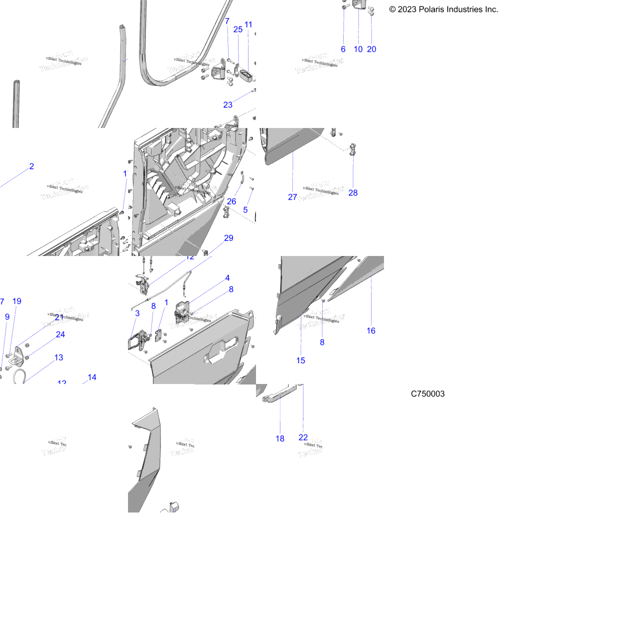 Body, Door Assembly, Rear G24g5k99a/99B