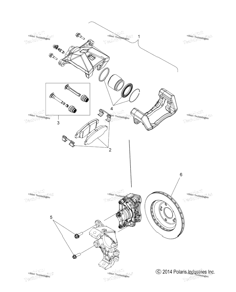 Brakes, Caliper, Front All Options