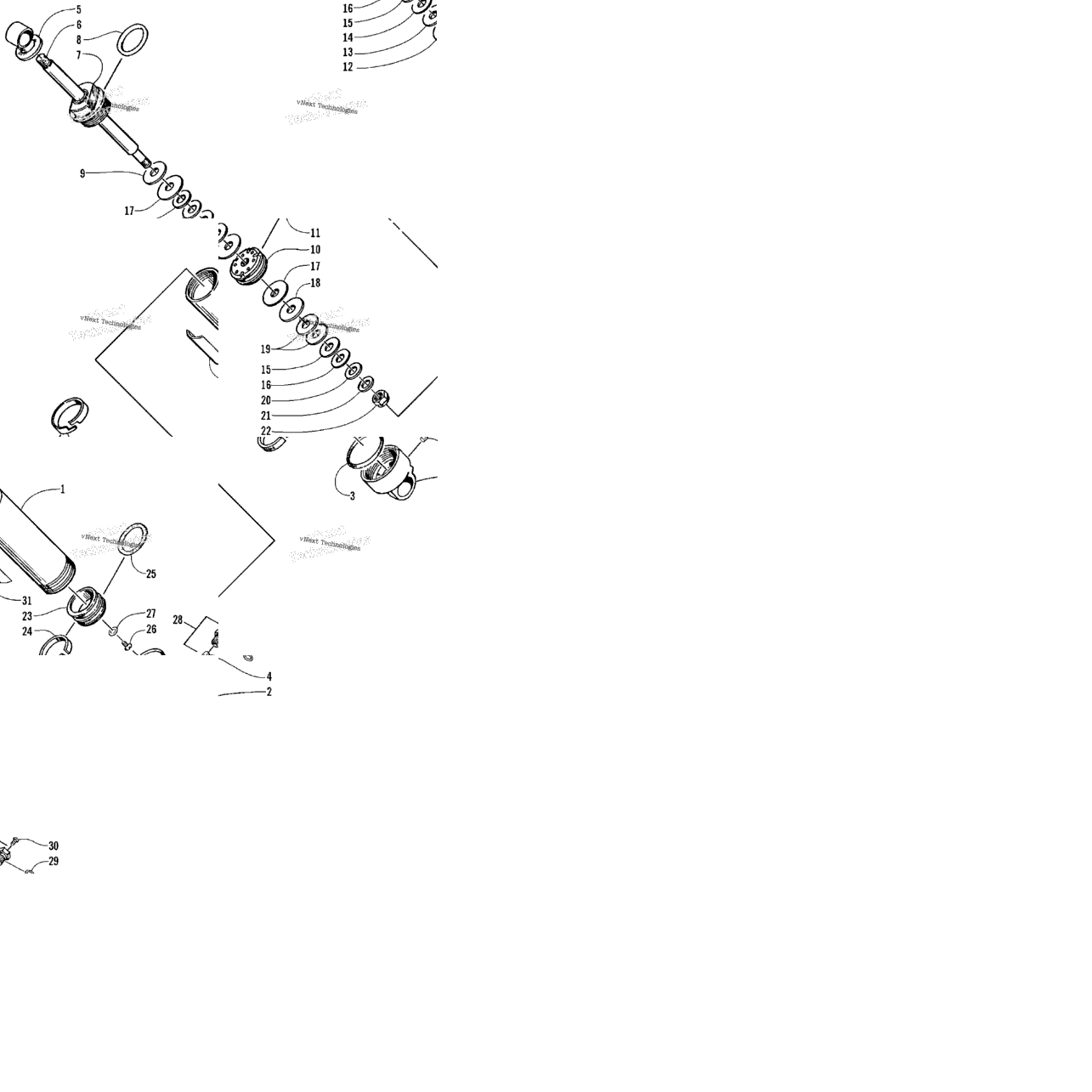Rear Suspension Front Arm Shock Absorber