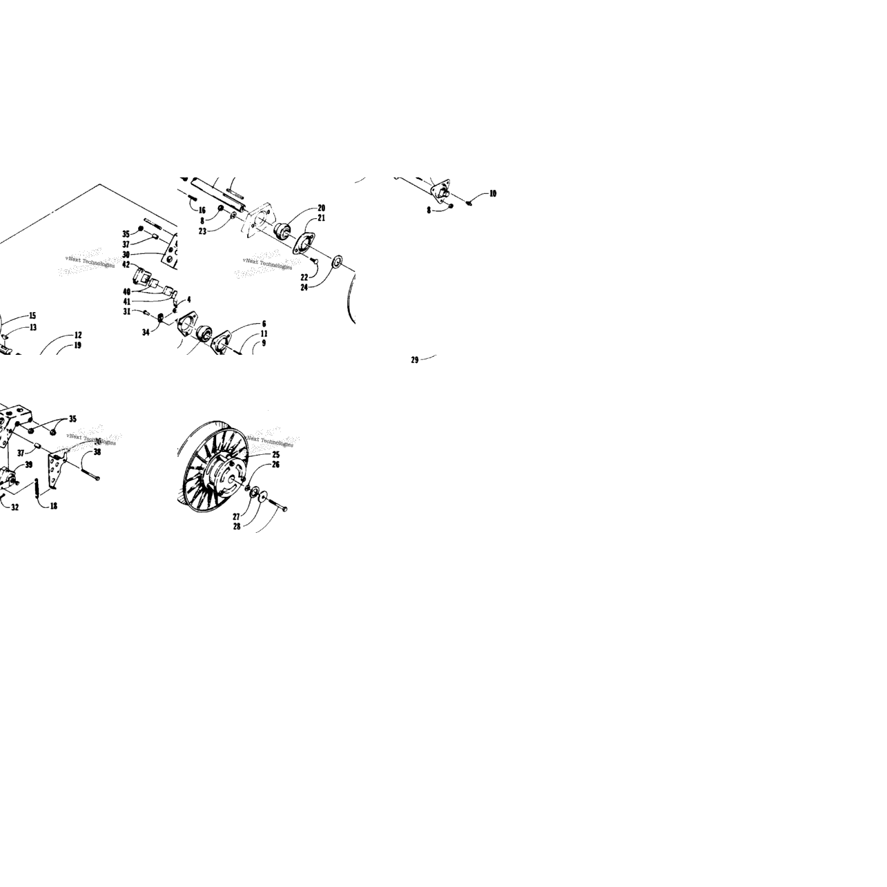 Drive Train Shafts And Brake Assemblies