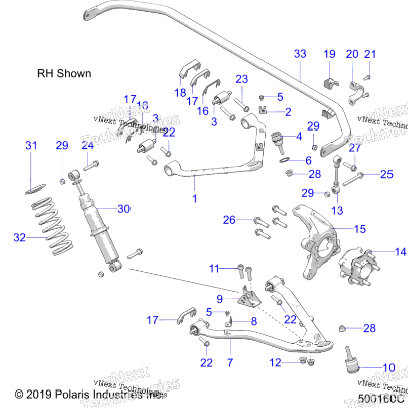 Suspension, Front Asm. All Options