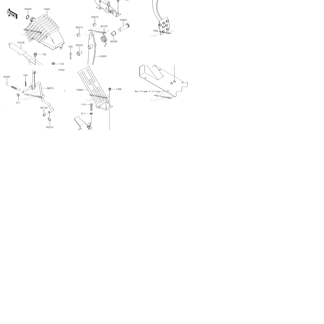 Brake Pedal/Throttle Lever