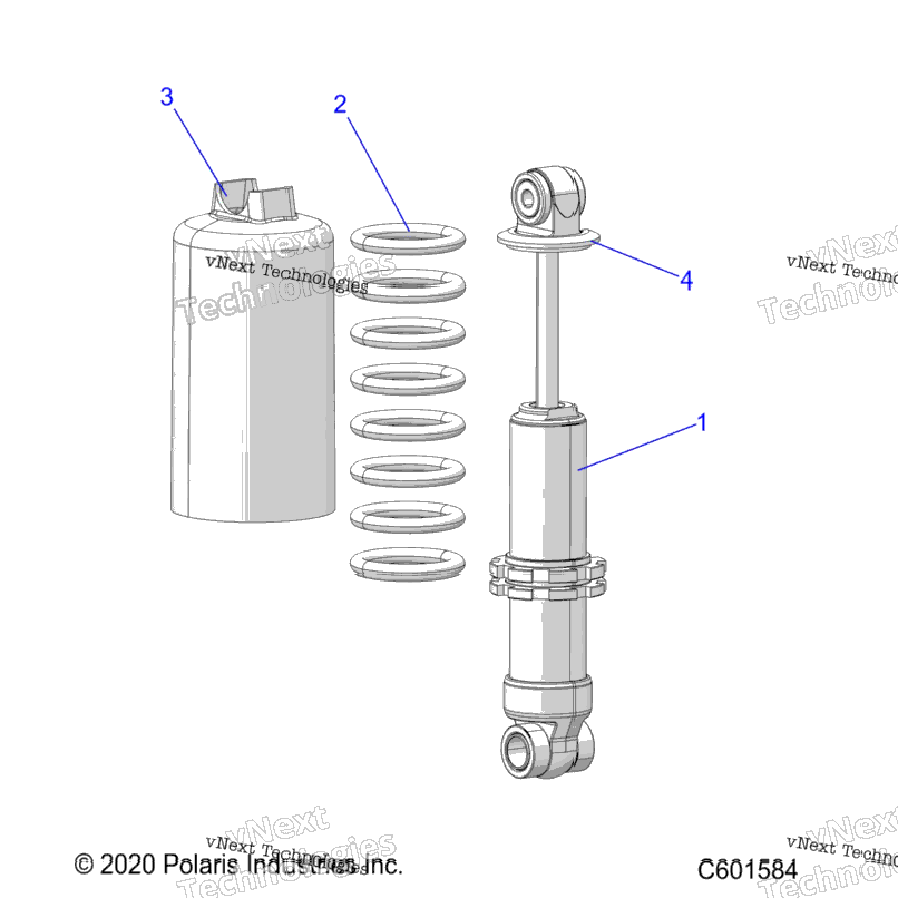 Suspension, Shock, Front Track S23tls6rsl/6Rel