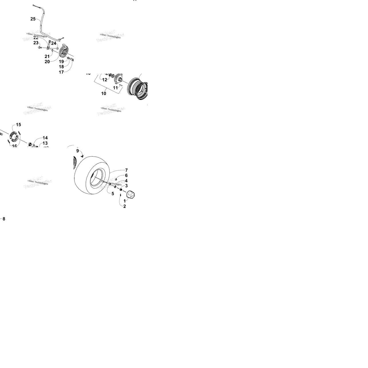Front Wheel And Brake Assemblies