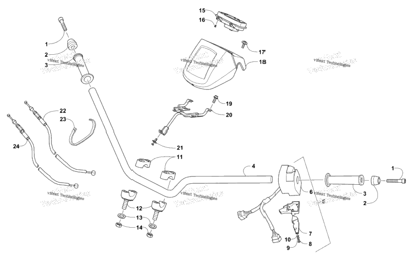Handlebar And Controls Assembly
