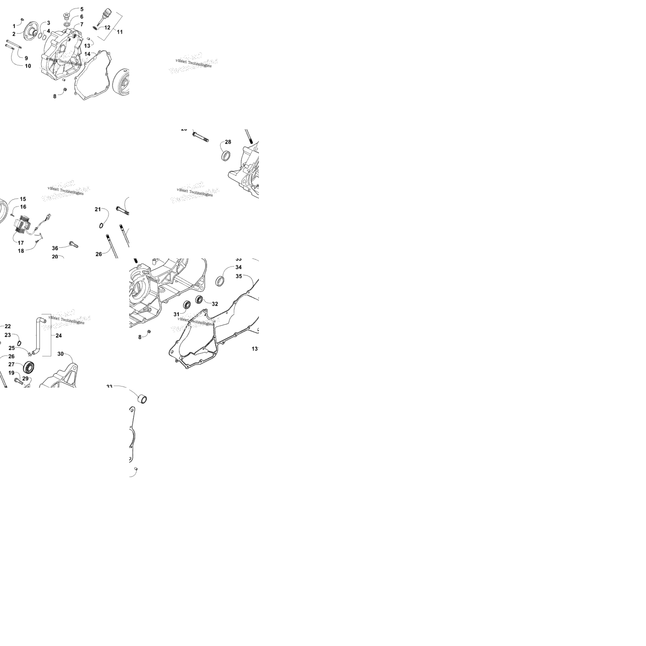 Right Crankcase And Cover Assembly