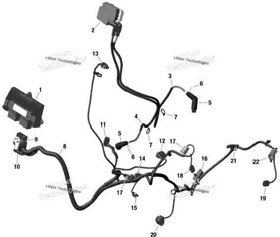 Electric - Engine Harness And Electronic Module - Hd10
