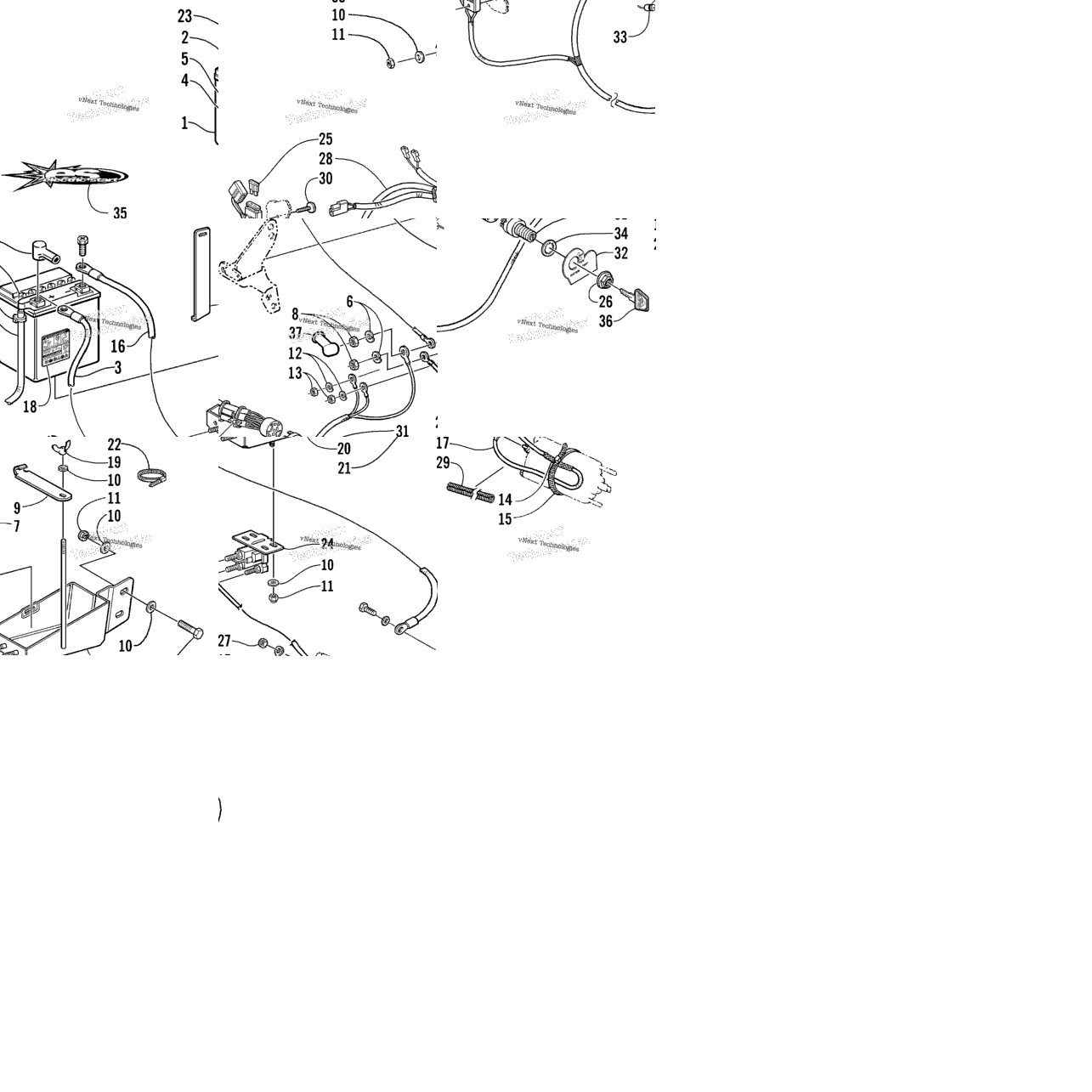 Battery, Solenoid, And Cables (Esr)