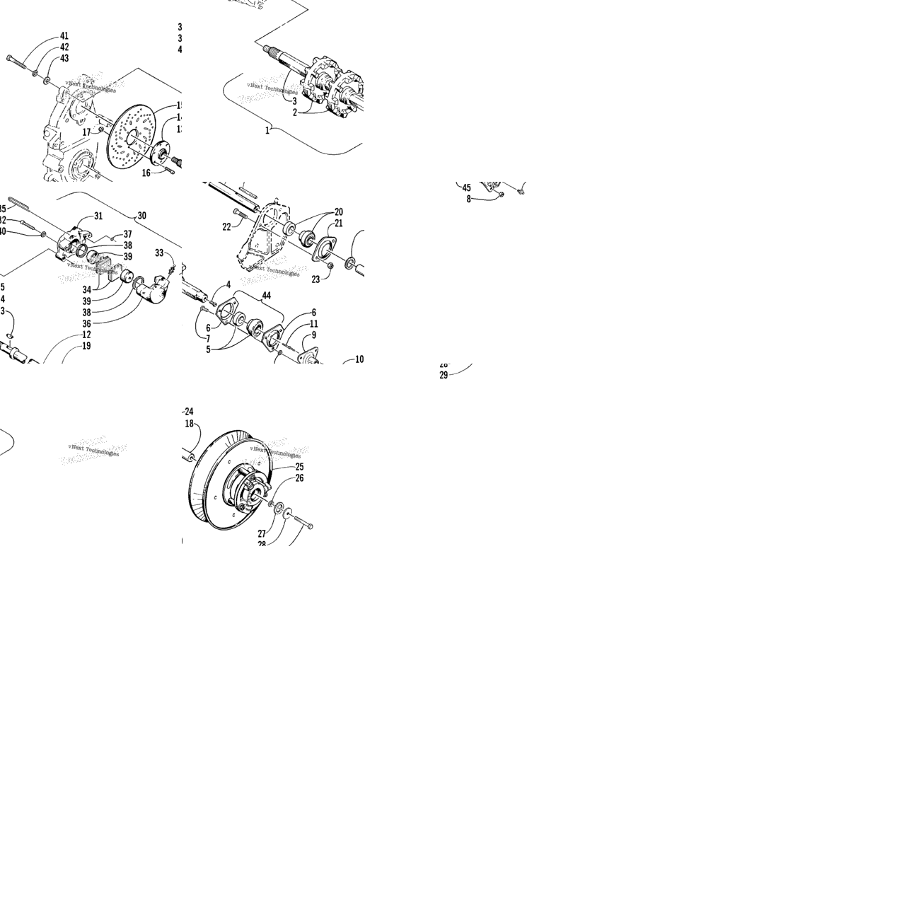 Drive Train Shafts And Brake Assemblies