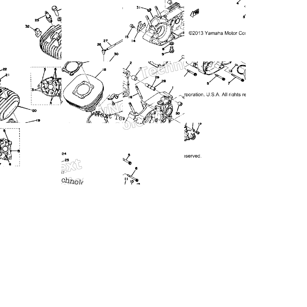 Crankcase - Cylinder Yz125c