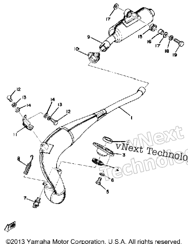 Exhaust Yz125d