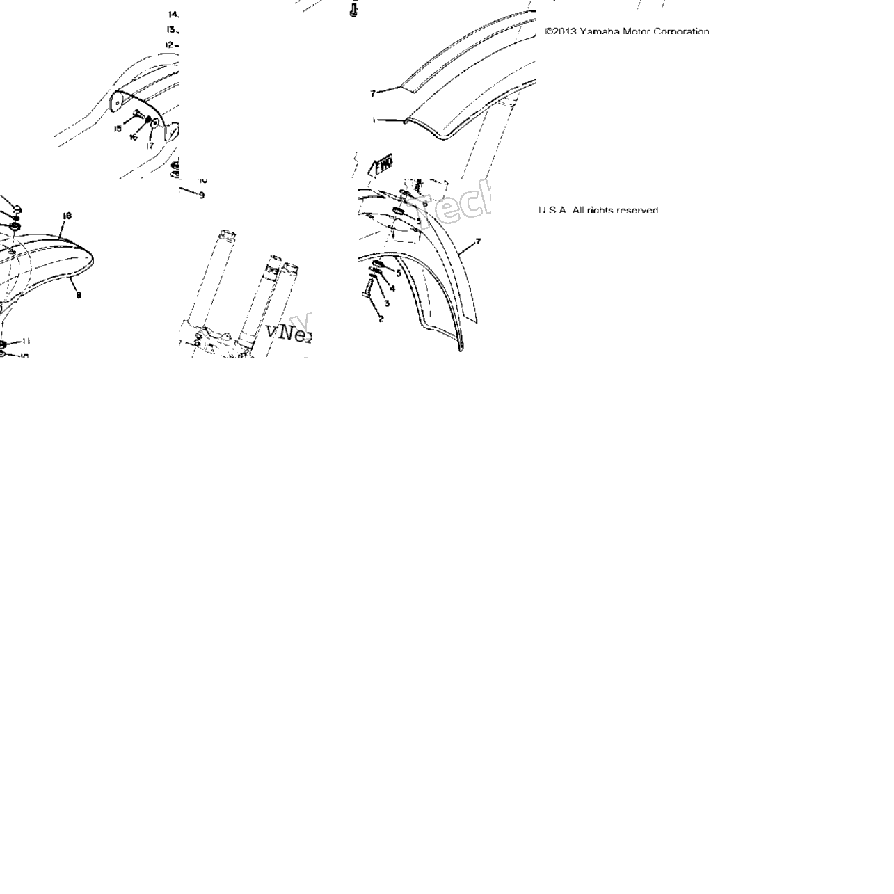 Front Fender - Rear Fender Yz125a - B