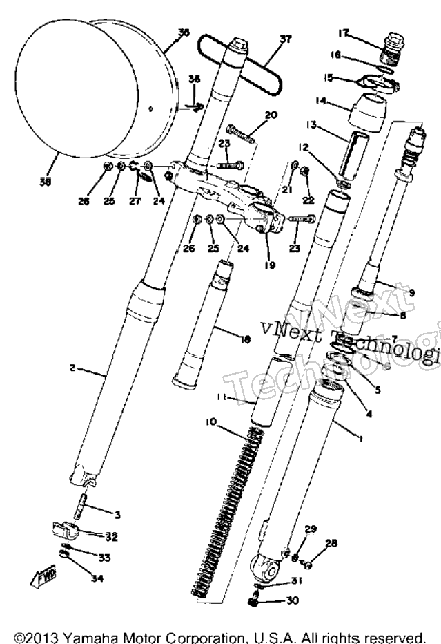 Front Fork Yz125c