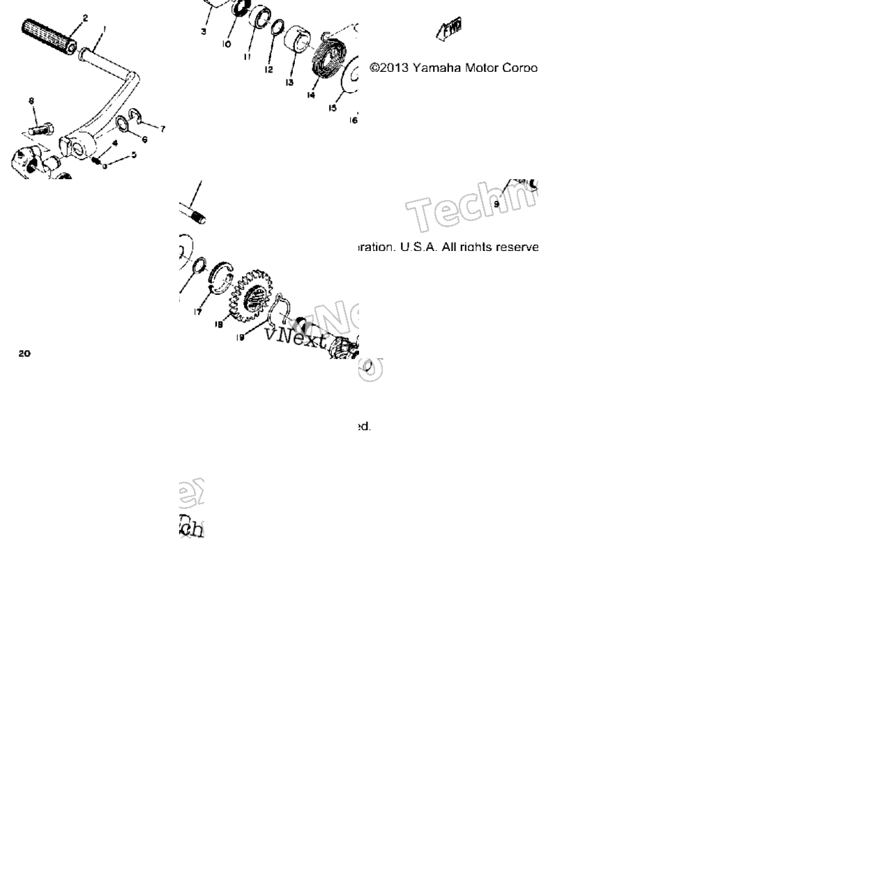 Kick - Starter Yz125a - B