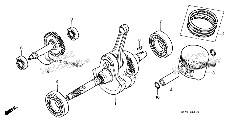 Piston + Rings + Crankshaft +