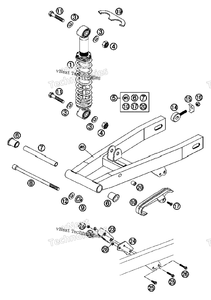 Monoshock, Swingarm