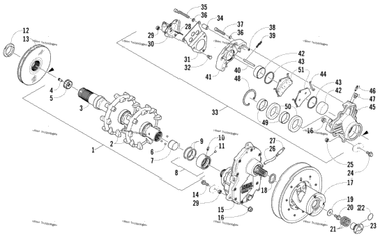 Drive Train And Brake Assemblies