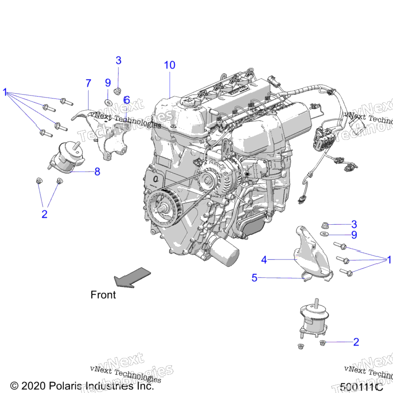 Engine, Mounting All Options
