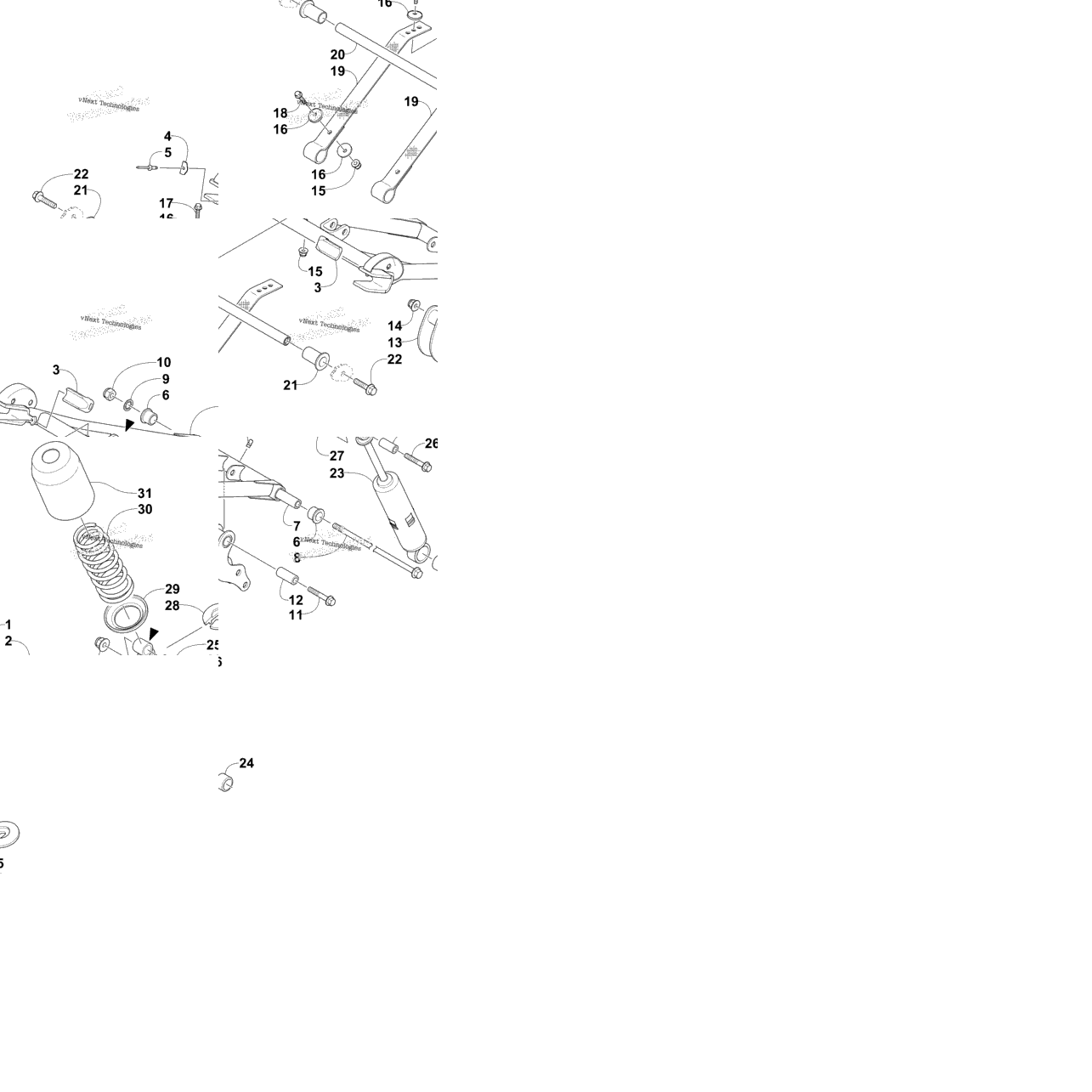 Rear Suspension Front Arm Assembly
