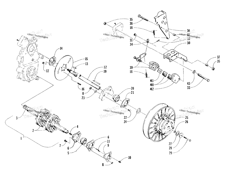 Drive Train Shafts And Brake Assemblies