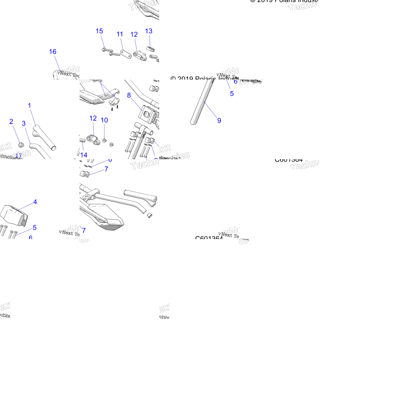 Steering, Upper & Handlebar Asm. All Options