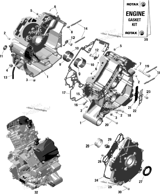 Rotax - Crankcase