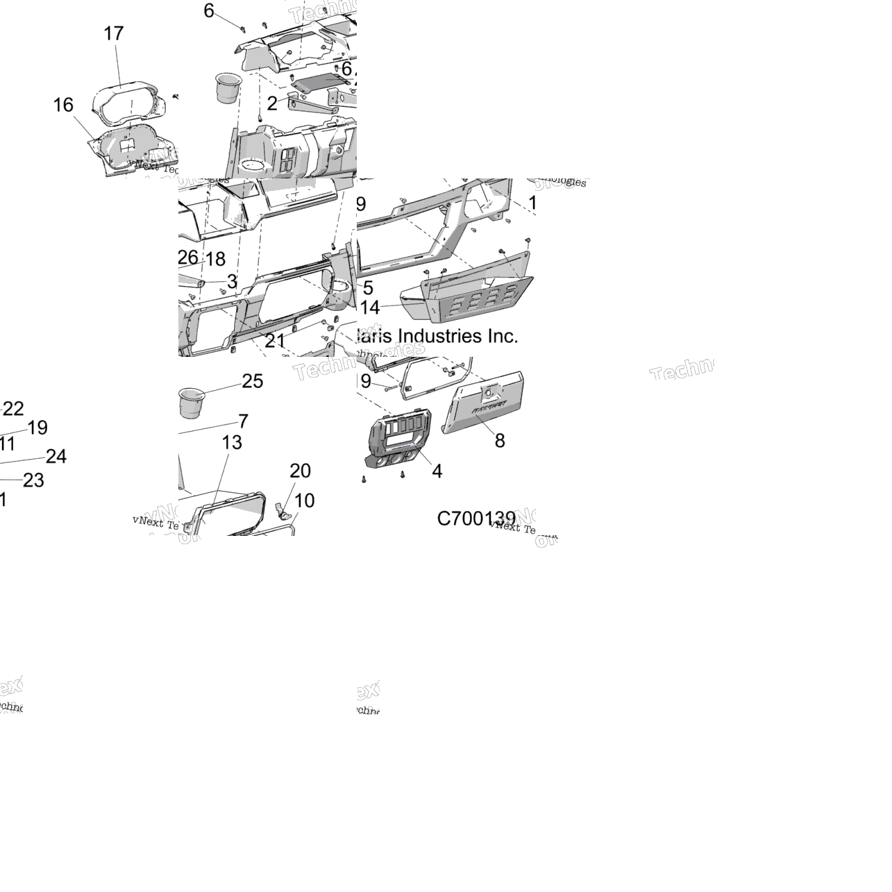 Body, Dash R18rre99a9/Ax/Am/As/A1/B9/Bx/Bm/Bs/B1
