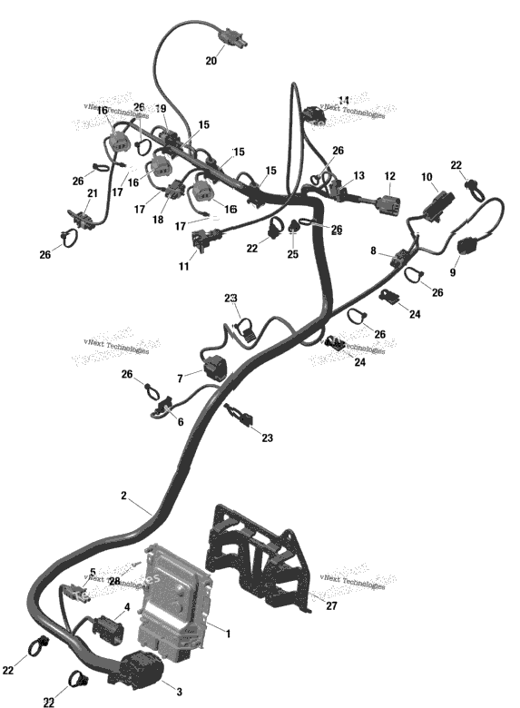 Rotax - Engine Harness And Electronic Module - Turbo Rr