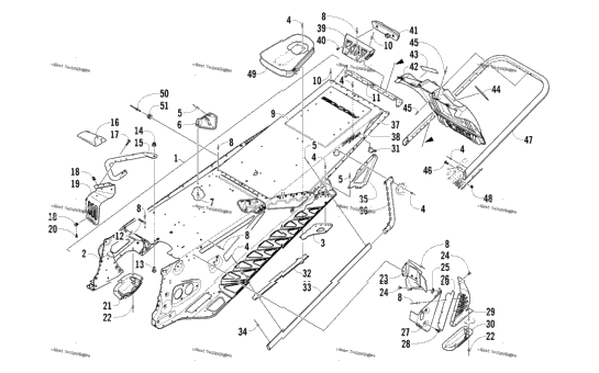 Tunnel, Rear Bumper, And Snowflap Assembly