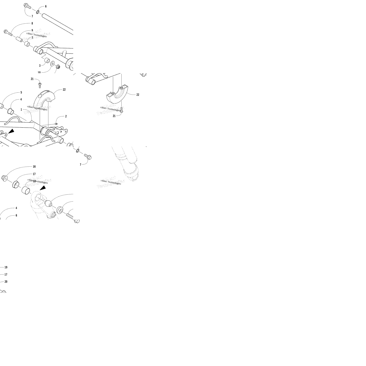 Rear Suspension Front Arm Assembly