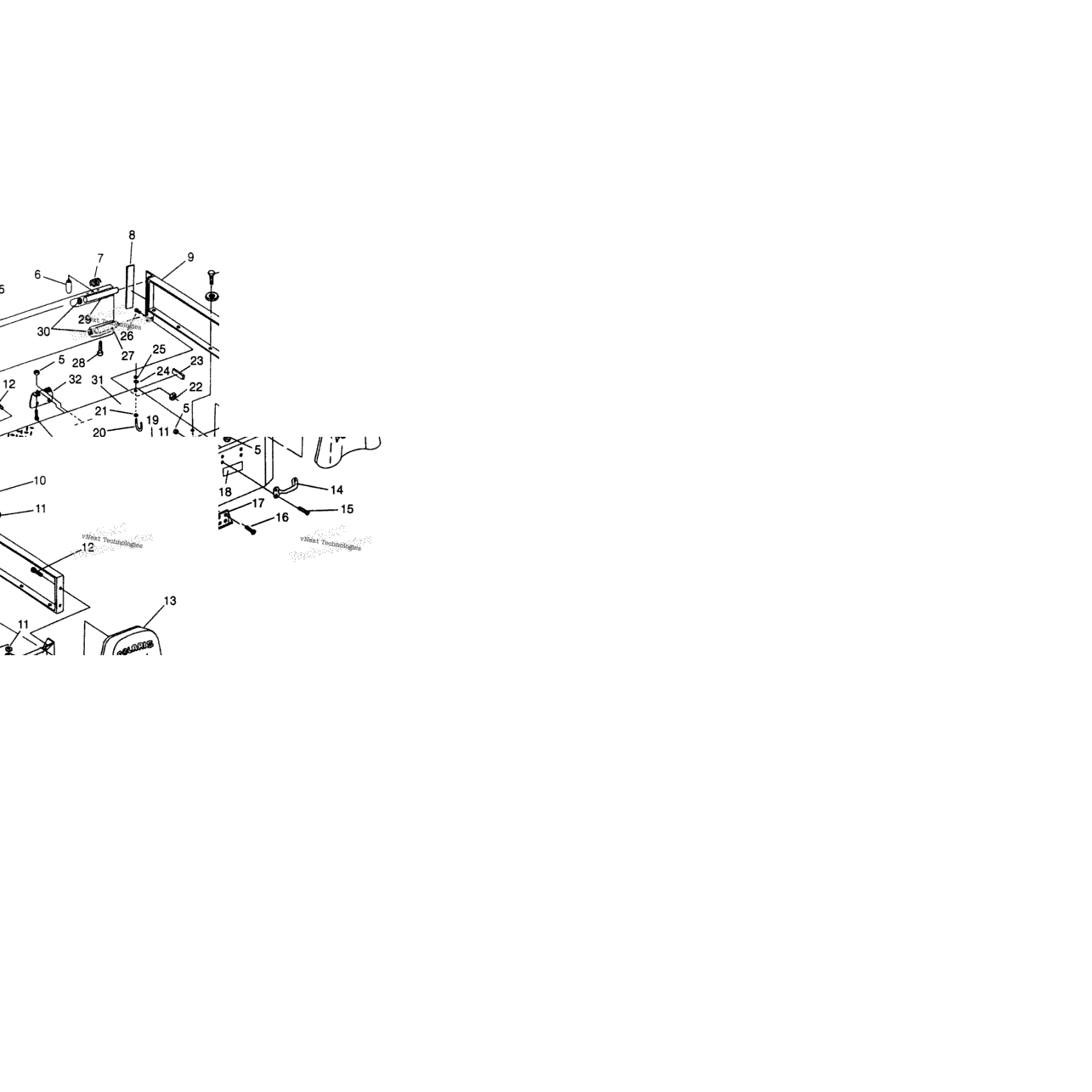 Rear Bed Mounting 6X6 400L & 6X6 400L Norwegian N968740