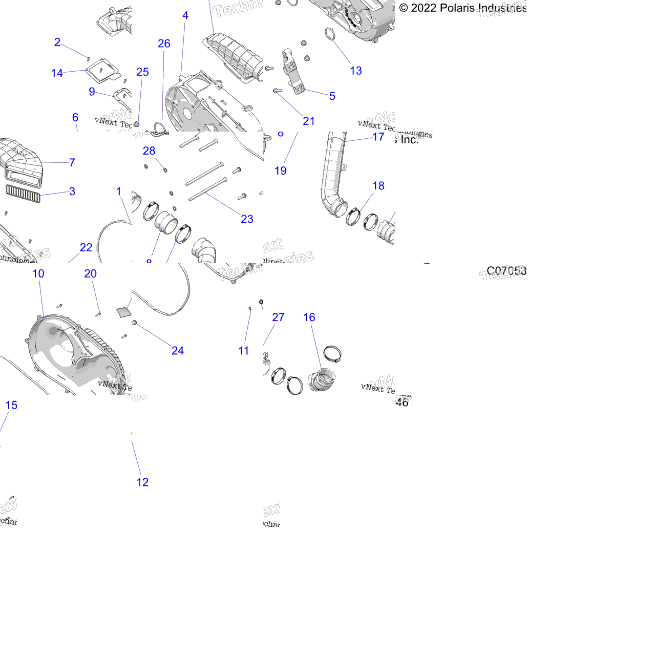 Drive Train, Clutch Cover And Ducting
