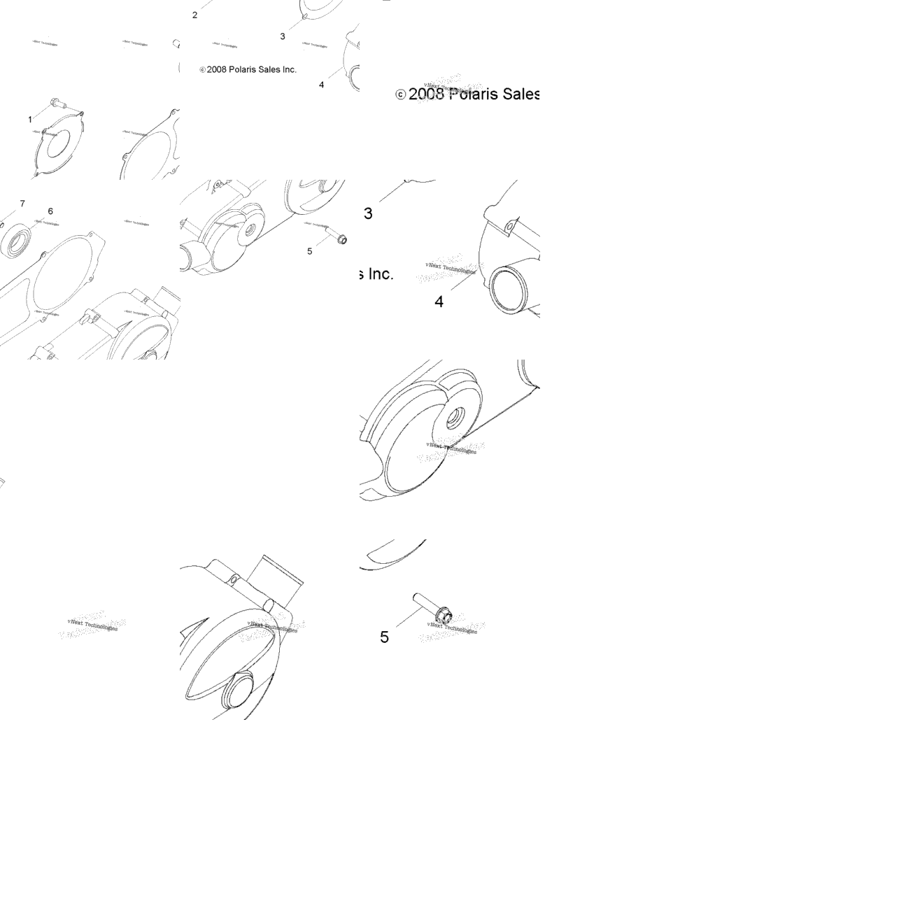 Engine, Crankcase Cover, Lh